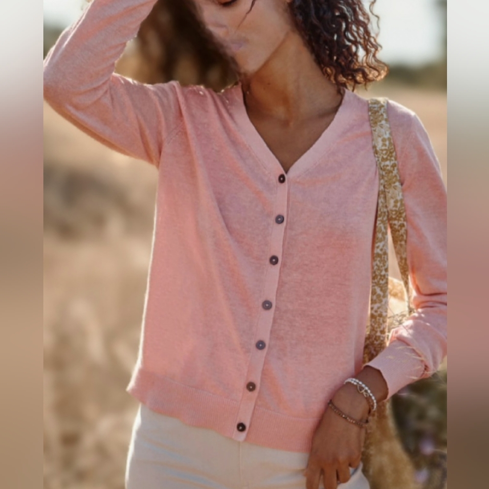 a.n.a Light Pink Button-Down Women's Shirt- Easter-Spring-Summer